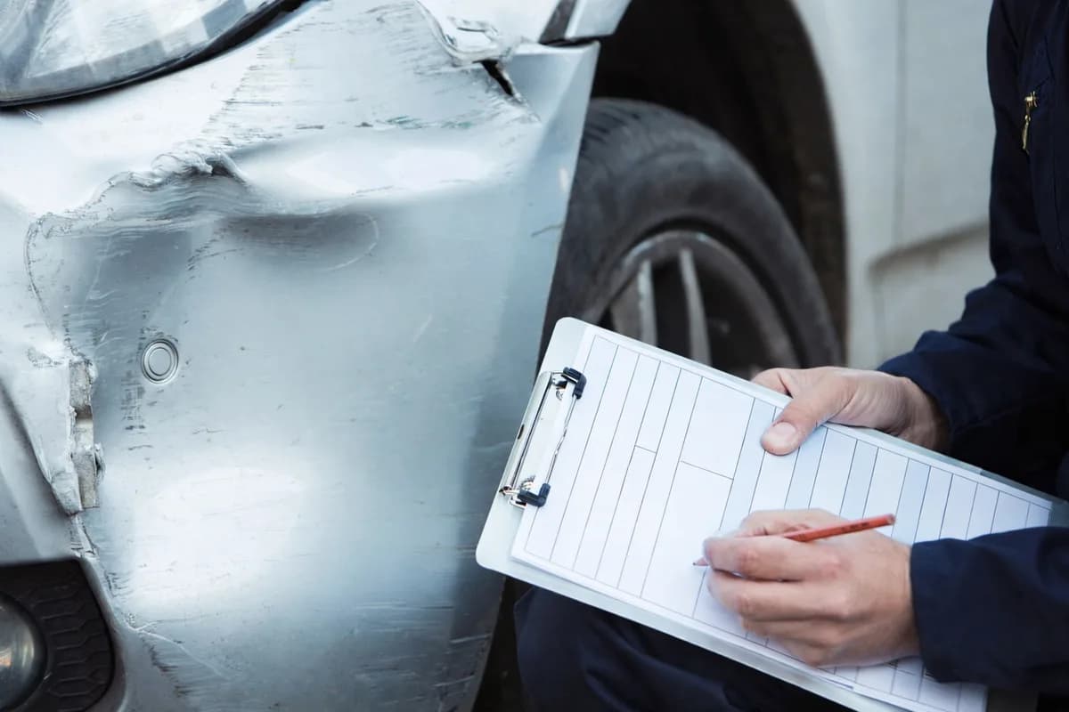 Accident damage before repair
